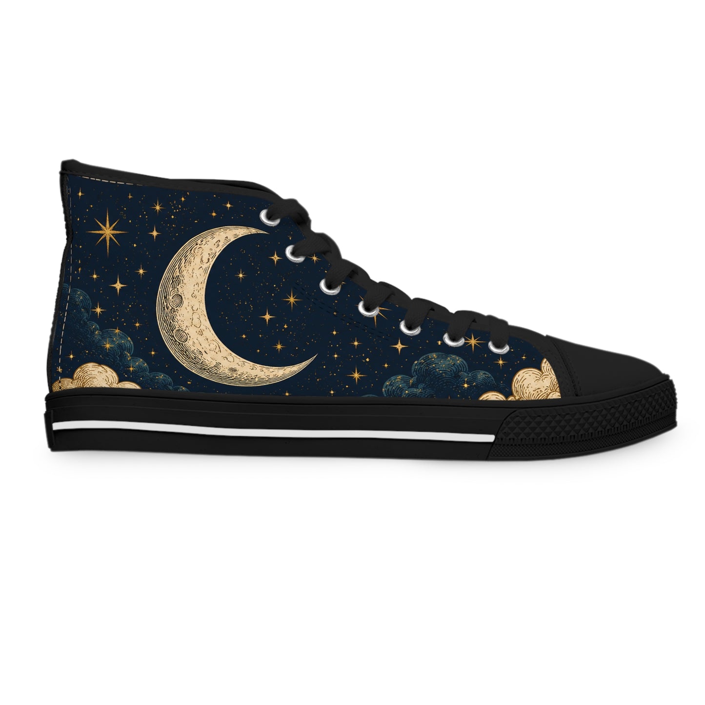 Celestial Sun & Moon Women's High Top Sneakers