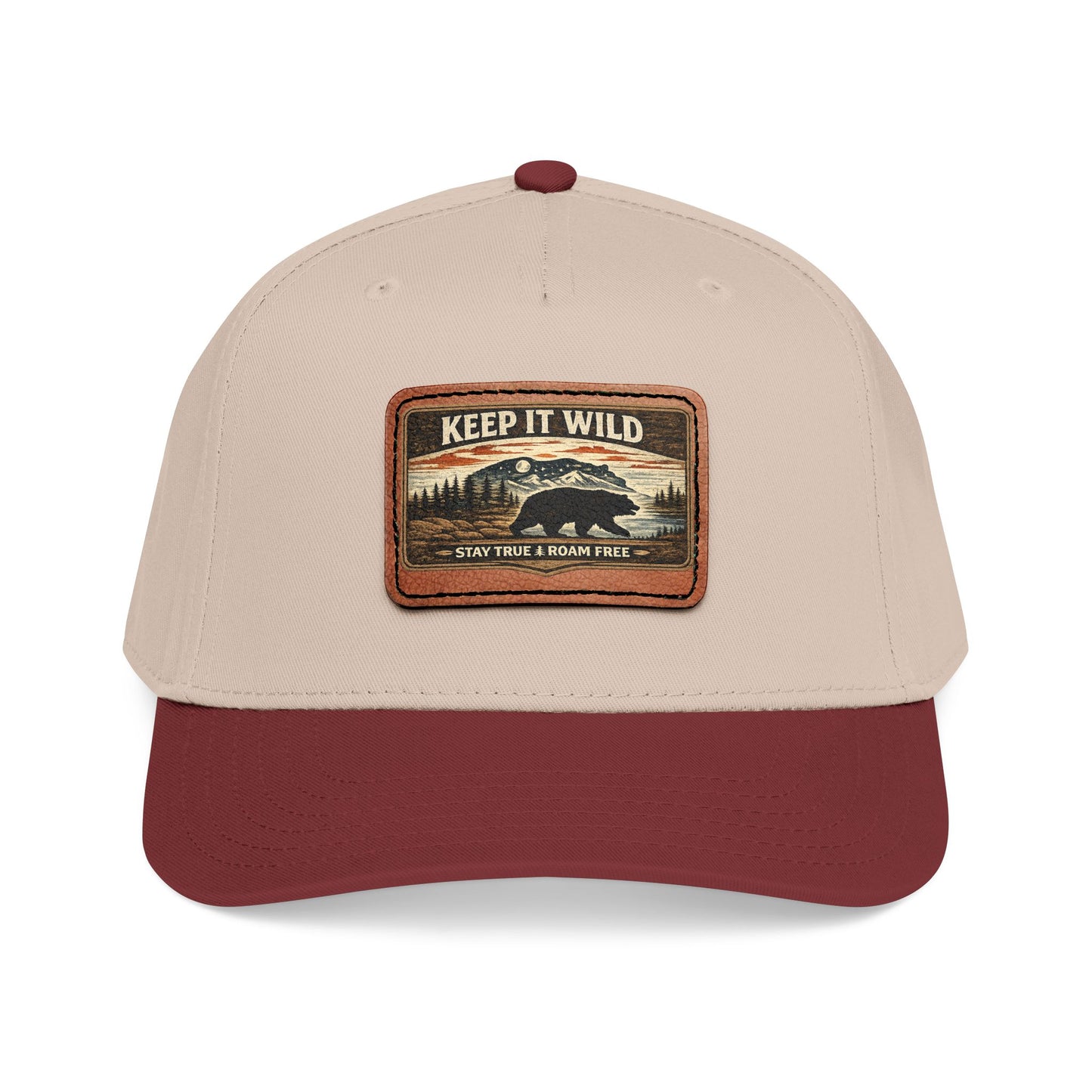 Keep It Wild Leather Patch  — Outdoor Adventure Trucker Hat